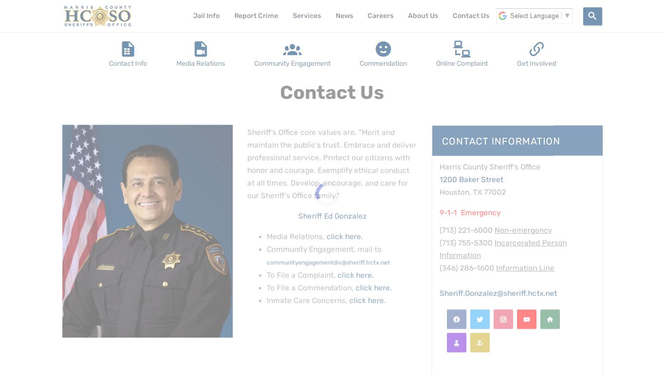 Contact Us—Harris County Texas Sheriff's Office